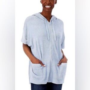 Barefoot Dreams CozyChic Ultra Lite Short Sleeve Zip Up Hoodie
